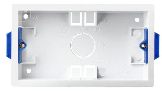 BG Rectangular Dry Lining Box - 2 Gang 35mm