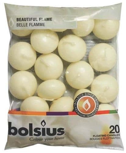 Bolsius Floating Candles Bag 20 - Ivory