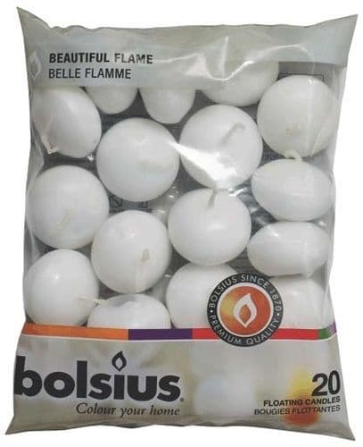 Bolsius Floating Candles Bag 20 - White