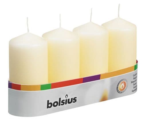 Bolsius Pillar Candle - Ivory 100/48 Tray 4