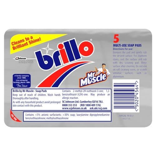 Brillo Soap Cleaning Pads - Pack 5