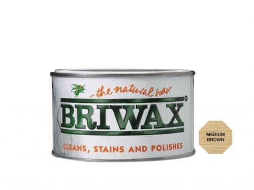 Briwax Natural Wax - 400g Medium Brown