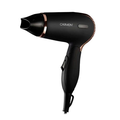 Carmen Noir 11 Travel Hair Dryer - Black 1200w