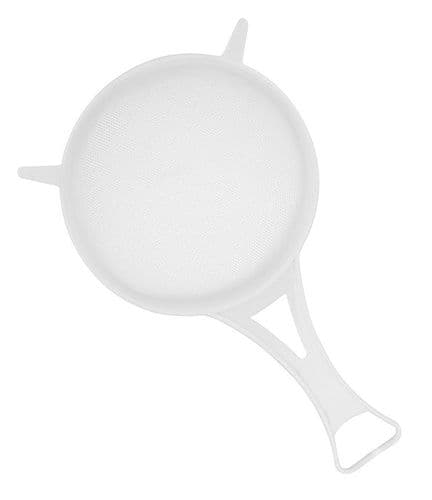 Chef Aid White Plastic Strainer Nylon Mesh - 12cm