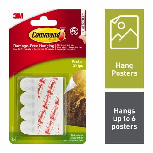 Command™ Poster Strips - Pack 12