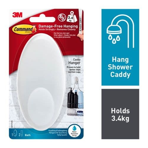 Command™ Shower Caddy Hanger With Water Resistant Strips