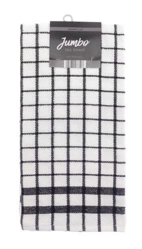 Country Club Luxury Jumbo Terry Check Tea Towels - 50 x 70cm