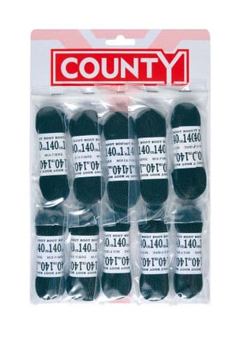 County Football Laces Black - Card 10
