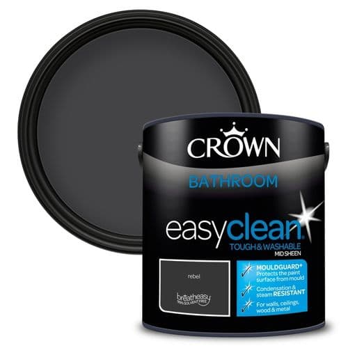 Crown Easyclean Bathroom Mid Sheen 2.5L - Rebel
