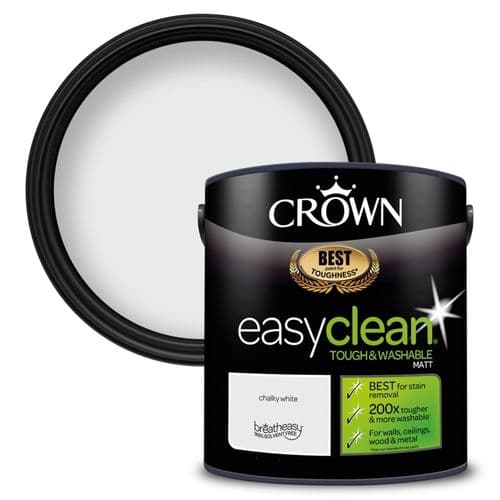 Crown Easyclean Matt Emulsion 2.5L - Chalky White