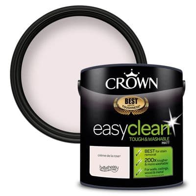 Crown Easyclean Matt Emulsion 2.5L - Crème de la Rose
