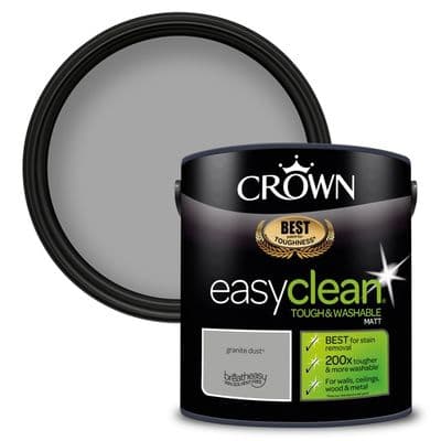 Crown Easyclean Matt Emulsion 2.5L - Granite Dust