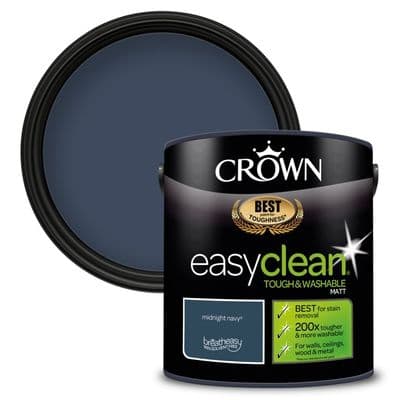 Crown Easyclean Matt Emulsion 2.5L - Midnight Navy