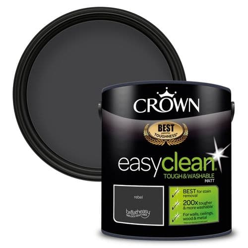 Crown Easyclean Matt Emulsion 2.5L - Rebel