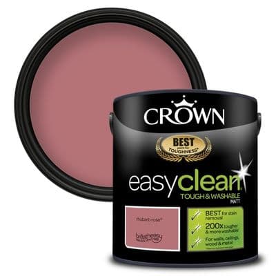 Crown Easyclean Matt Emulsion 2.5L - Rhubarb Rose