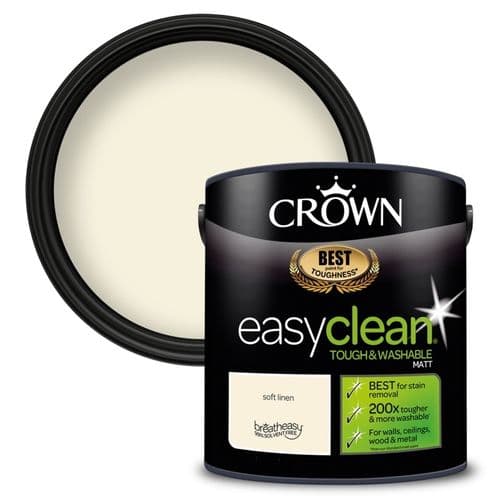 Crown Easyclean Matt Emulsion 2.5L - Soft Linen