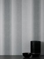Crown Kirby Stripe Charcoal M1643 Wallpaper