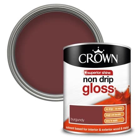 Crown Non Drip Gloss 750ml - Burgundy