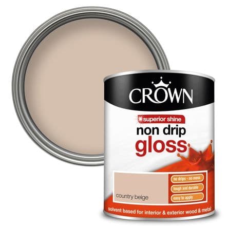 Crown Non Drip Gloss 750ml - Country Beige