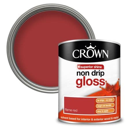 Crown Non Drip Gloss 750ml - Flame Red