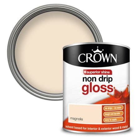 Crown Non Drip Gloss 750ml - Magnolia