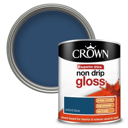 Crown Non Drip Gloss 750ml - Oxford Blue