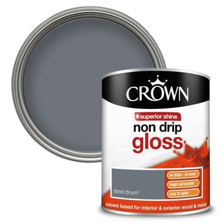 Crown Non Drip Gloss 750ml - Steel Drum