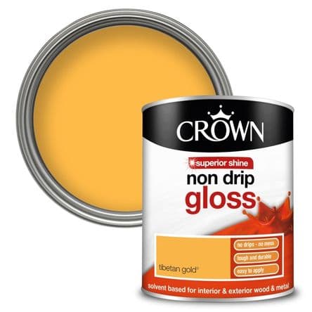 Crown Non Drip Gloss 750ml - Tibetan Gold