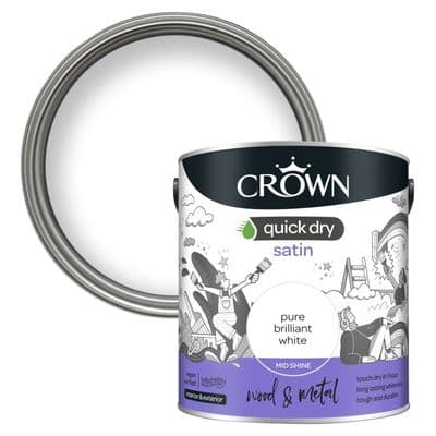 Crown Quick Dry Satin Pure Brilliant White - 2.5L
