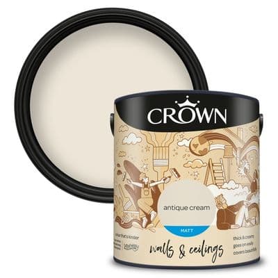 Crown Walls & Ceilings Matt 2.5L - Antique Cream