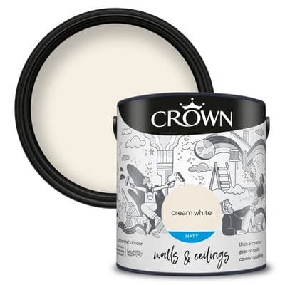 Crown Walls & Ceilings Matt 2.5L - Cream White