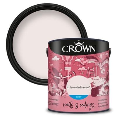 Crown Walls & Ceilings Matt 2.5L - Creme De La Rose