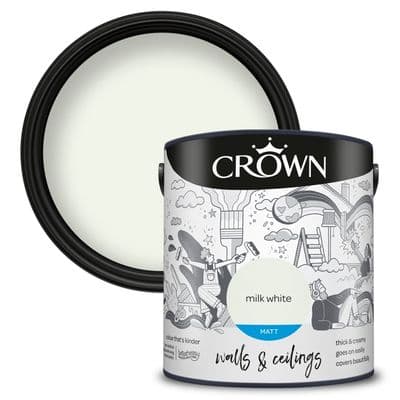 Crown Walls & Ceilings Matt 2.5L - Milk White