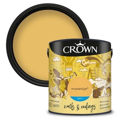 Crown Walls & Ceilings Matt 2.5L - Mustard Jar