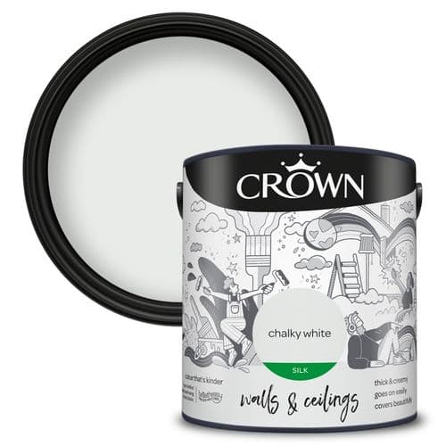 Crown Walls & Ceilings Silk 2.5L - Chalky White