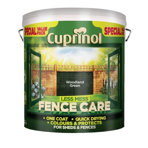 Cuprinol Less Mess Fence Care 6L - Woodland Green