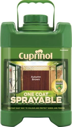 Cuprinol Sprayable Fence Treatment 5L - Harvest Brown