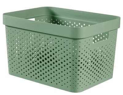 Curver Infinity Dots Box - 17L Shale Green