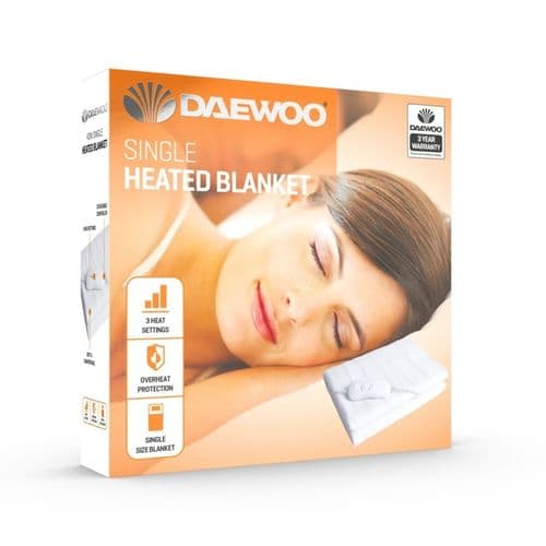 Daewoo Electric Heated Blanket - Single 127 x 165 cm