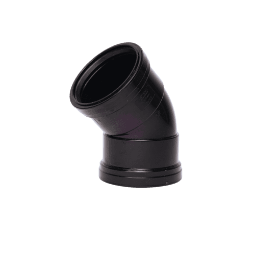 Davant Double Socket 135° Bend Black - 110mm
