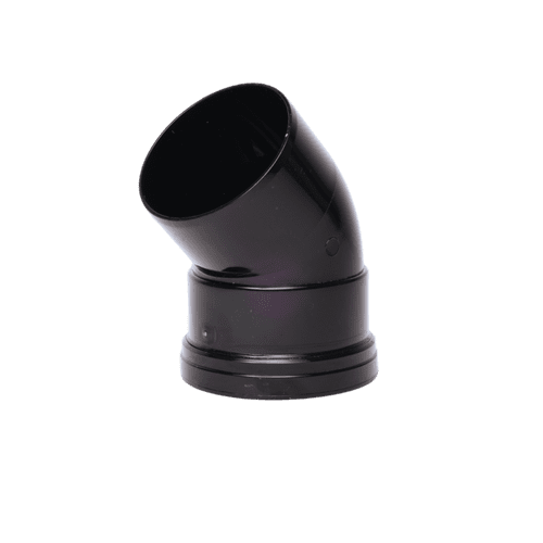 Davant Single Socket 135° Bend Black - 110mm
