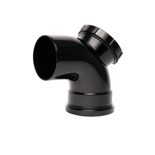 Davant Single Socket Access 92.5°Bend Black - 110mm