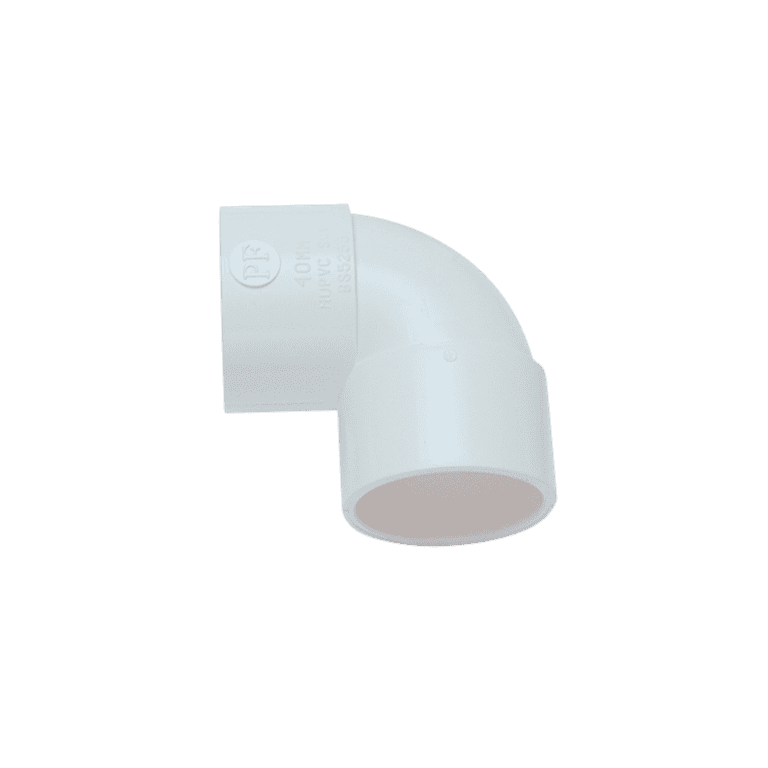 Davant - Solvent Weld Knuckle 90 Bend White - 40mm