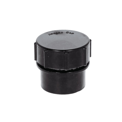 Davant Solvent Weld Screwed Access Plug Black - 40mm