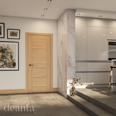 Deanta Seville Prefinished Oak Door - 1981 x 686mm