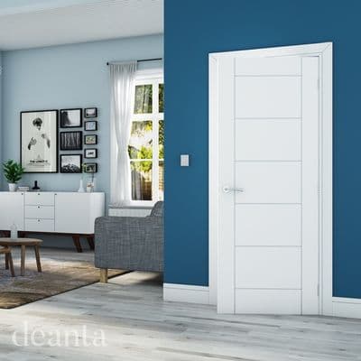 Deanta Seville White Primed Door - 1981 x 762mm