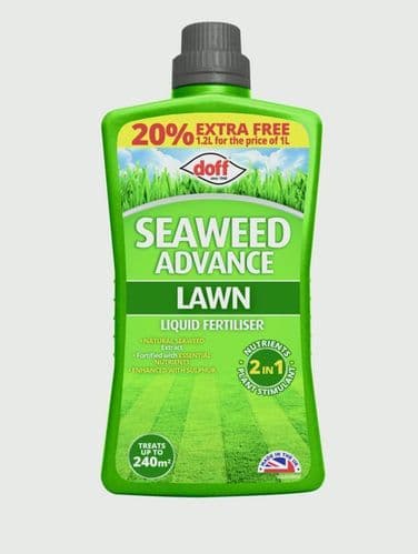 Doff Seaweed Advance Lawn Fertiliser - 1L Plus 20%