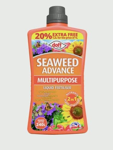 Doff Seaweed Advance Multi Purpose Liquid Fertiliser - 1L Plus 20% Extra