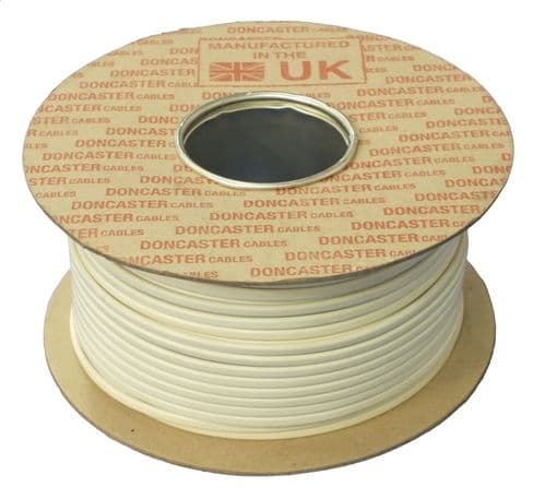 Doncaster Cable 2 Core Flat Flex - White - 100m x 0.5mm
