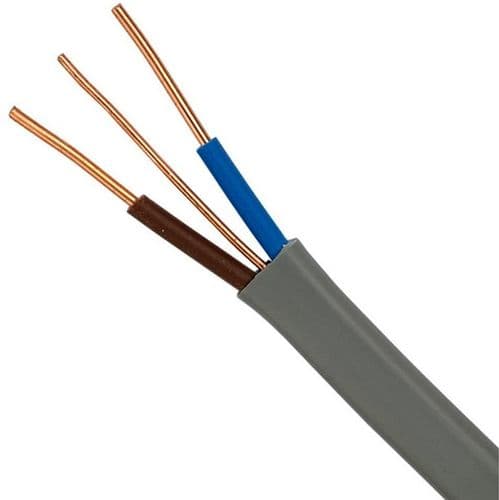 Doncaster Cable Basec 2 Core Grey Cable - 10m x 1mm